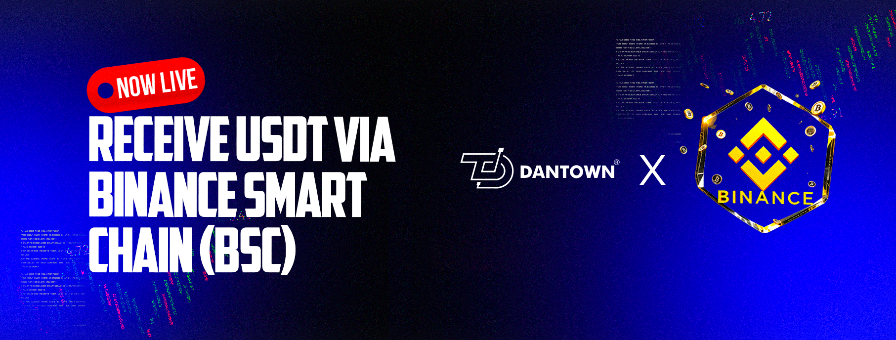 Now Live: Receive USDT via Binance Smart Chain (BSC)